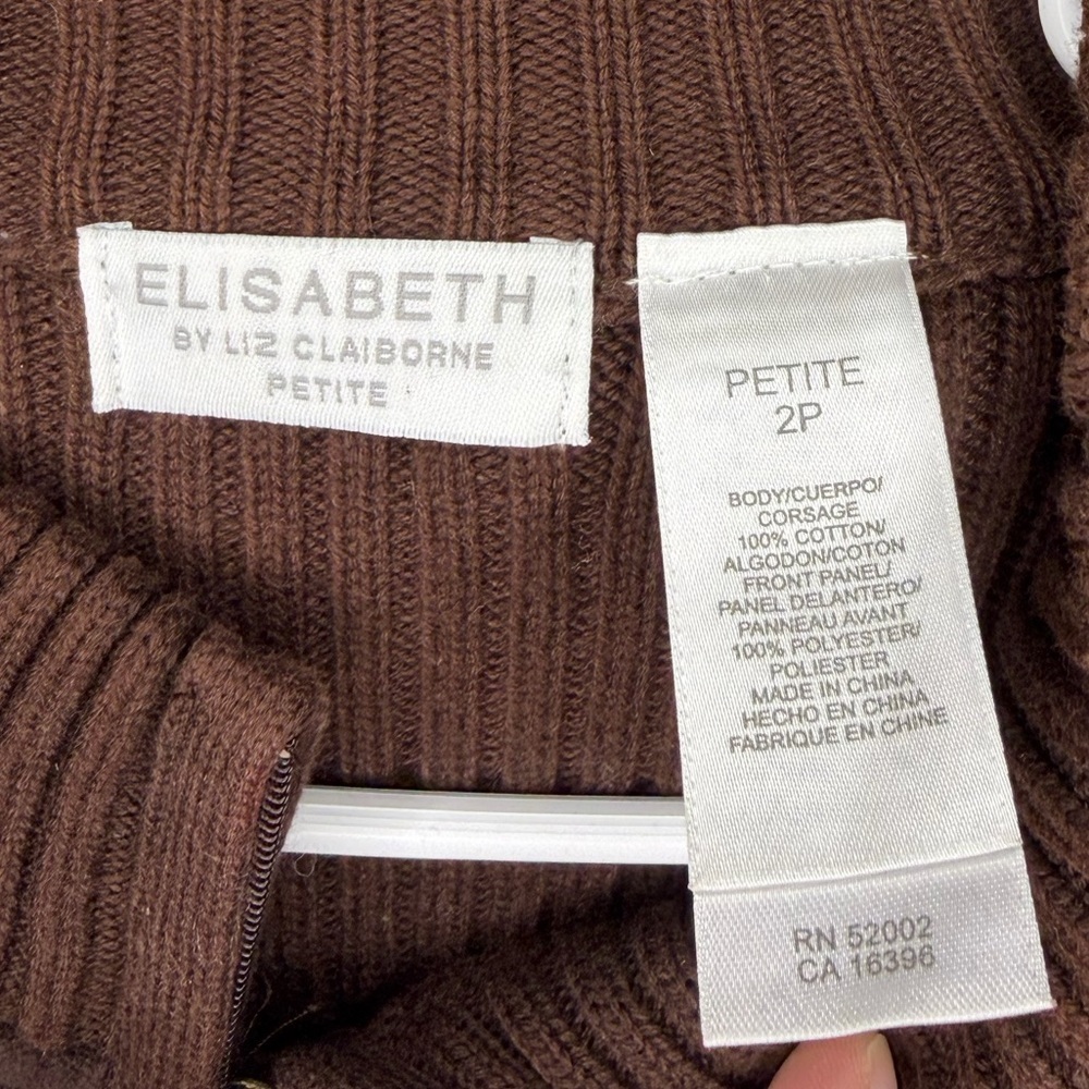 Liz Claiborne Chocolate Knit Cardigan - Picture 3 of 3